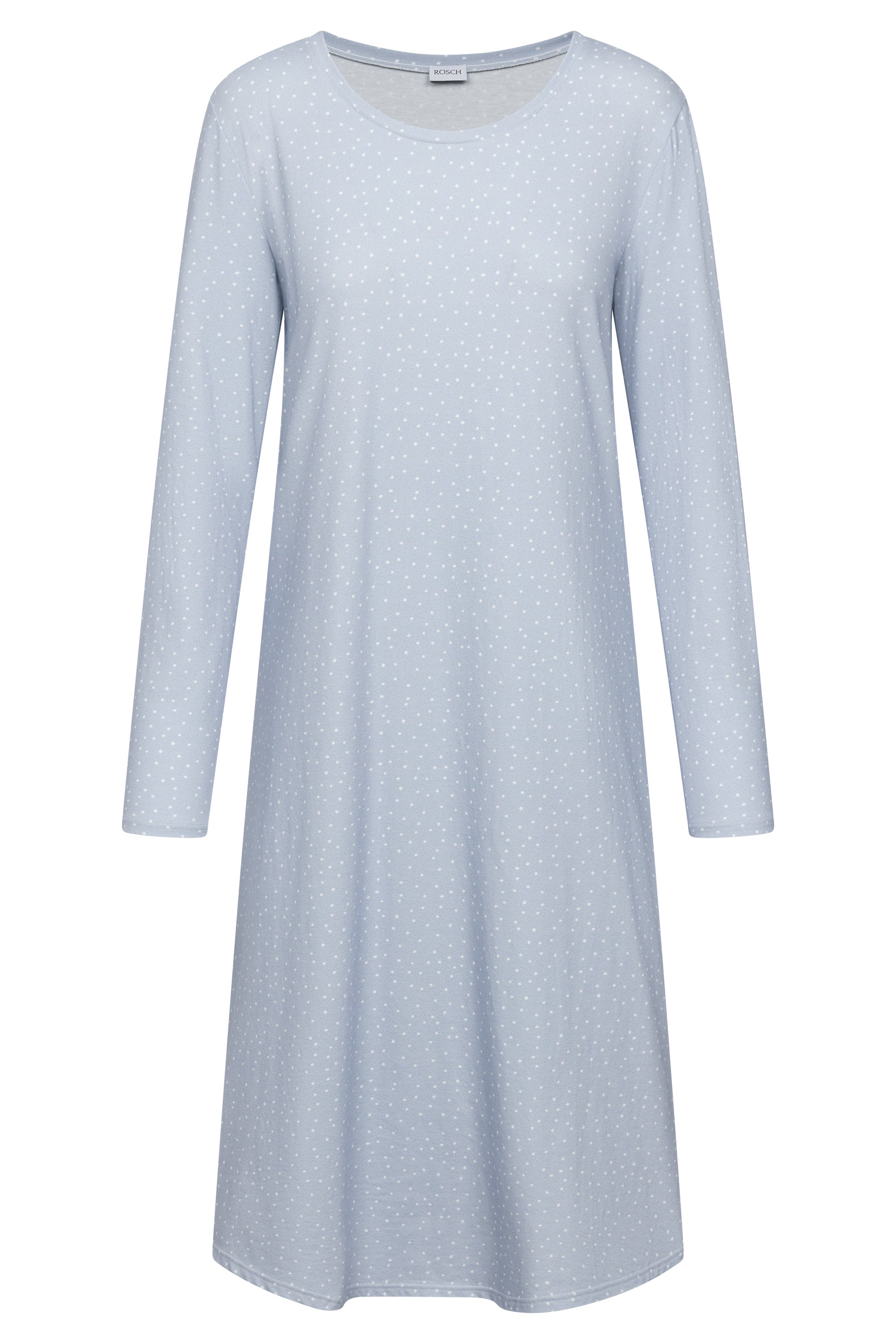 r-sch-be-happy-nachthemd-midi-blau-tupfendruck-baumwolle image 2