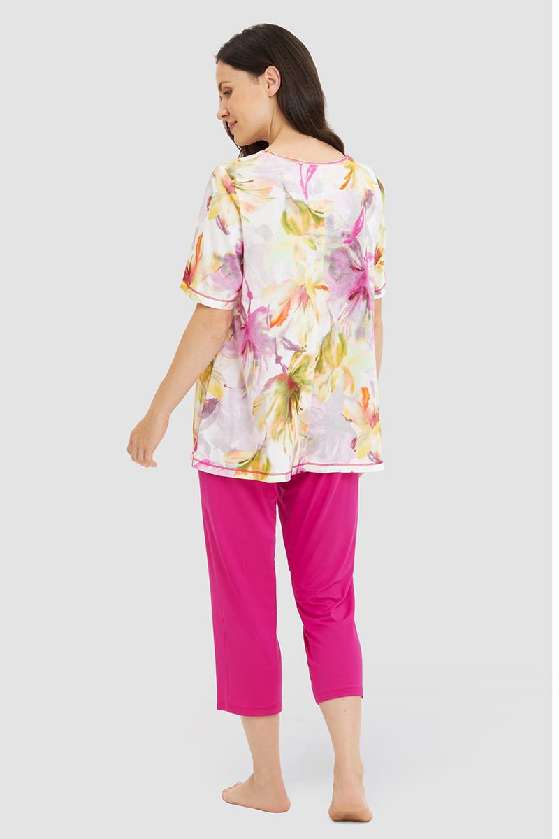 r-sch-be-happy-7-8-pyjama-blumendruck-schlafanzug-pink image 3