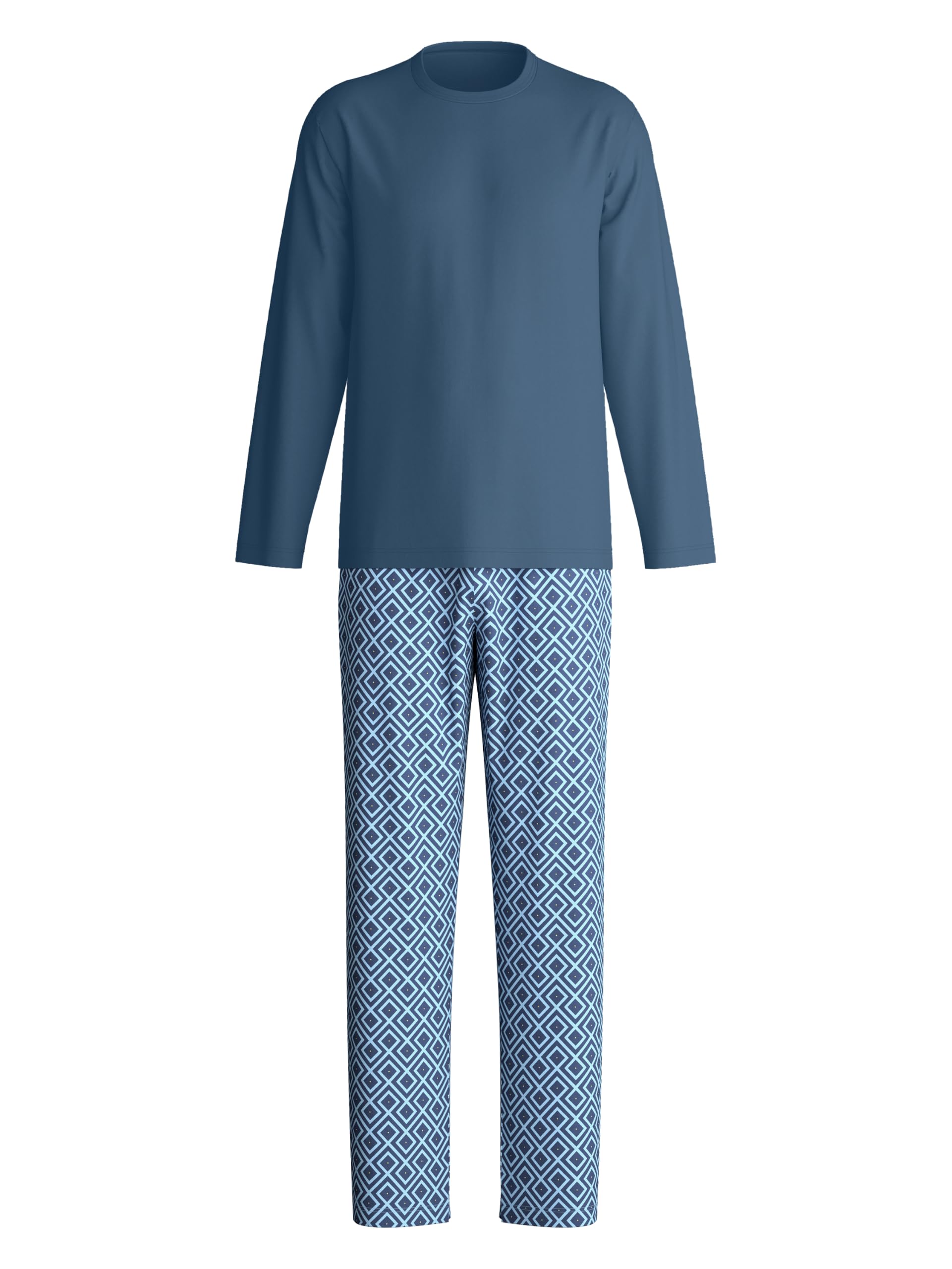 calida-relax-streamline-pyjama-herren-lang-atlantic-blue-baumwolle image 4