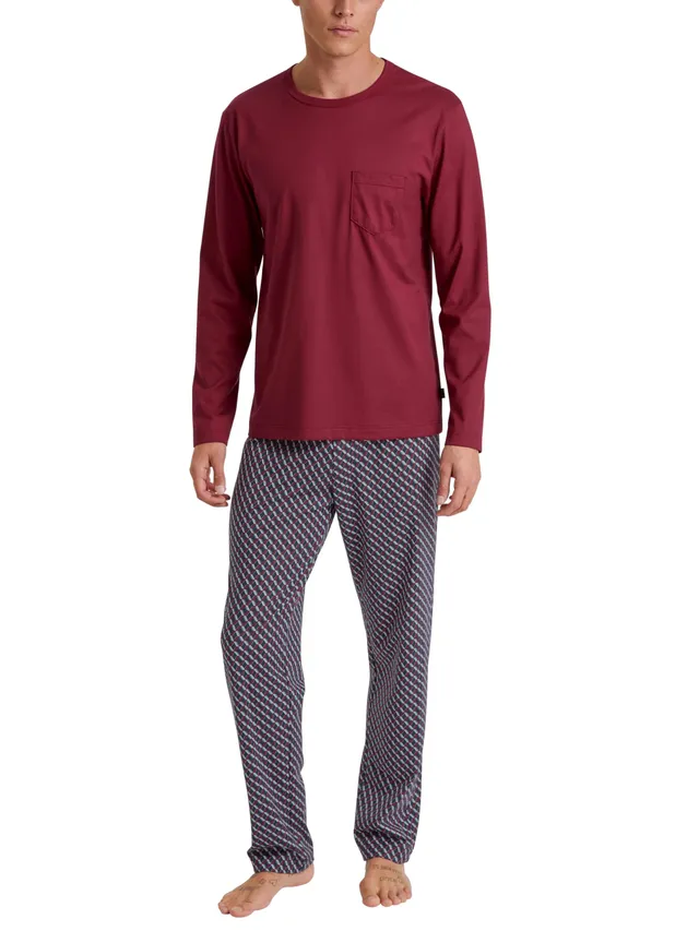 calida-relax-imprint-pyjama-herren-lang-coastal-fjord image 1