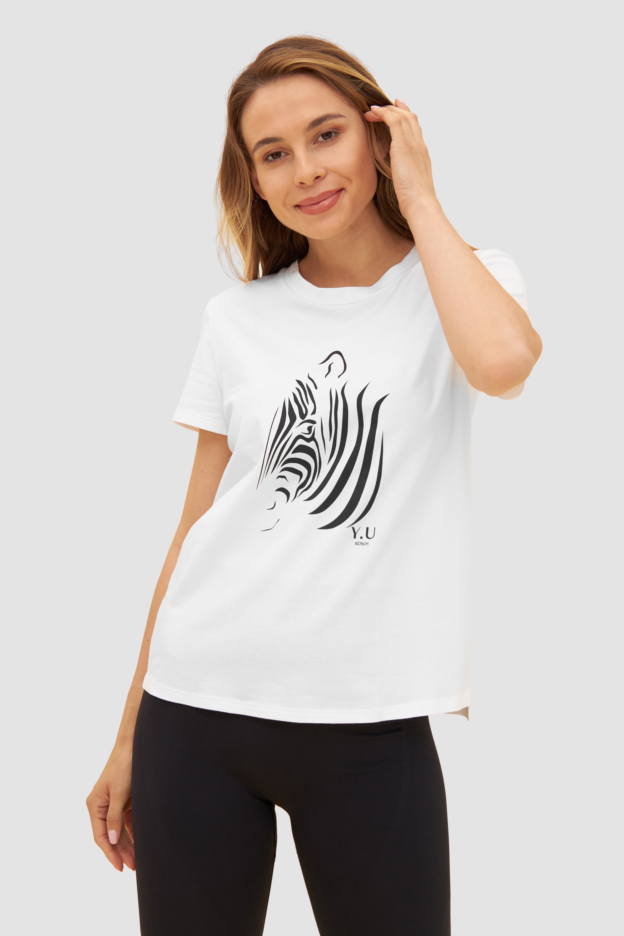 r-sch-be-happy-yoga-shirt-zebra-kurzarm-wei-baumwolle image 1