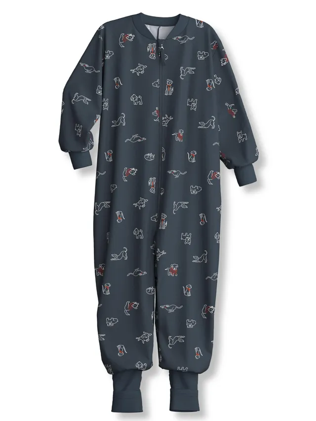 calida-family-friends-pyjamaset-jungen-92-98-grau-einteiler image 1