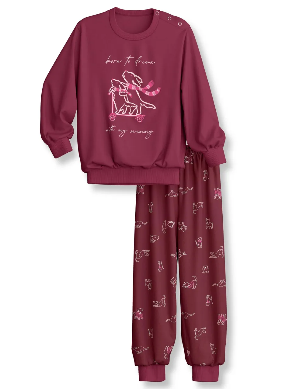 calida-family-friends-pyjamaset-m-dchen-92-98-rot image 1