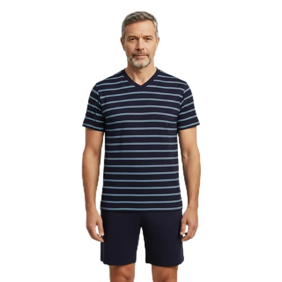 ringella-women-men-herren-shorty-gr-s-coolmax-v-ausschnitt-navy image 1