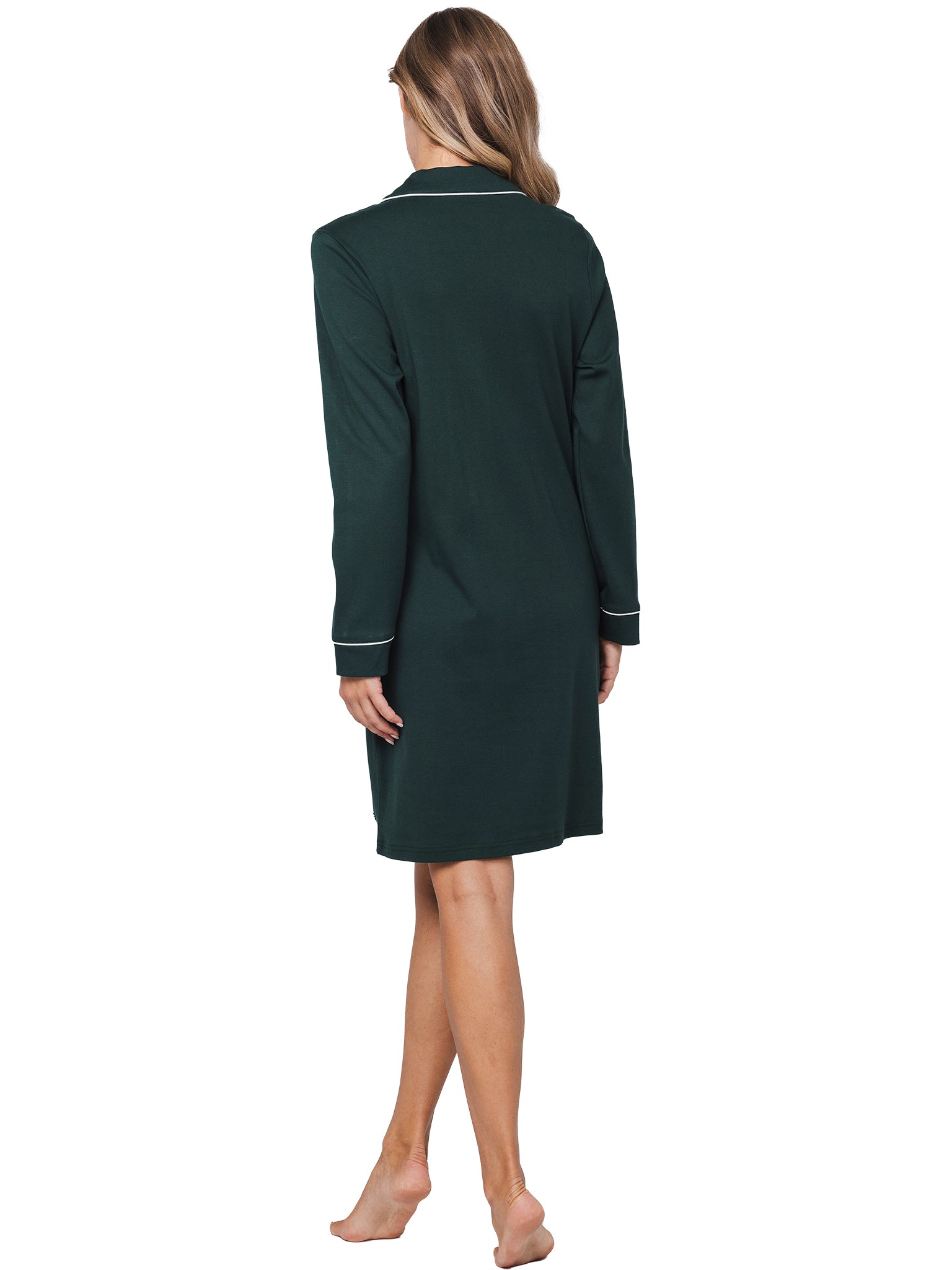 pastunette-premium-emerald-nachthemd-gr-n-baumwolle-durchknopf image 3