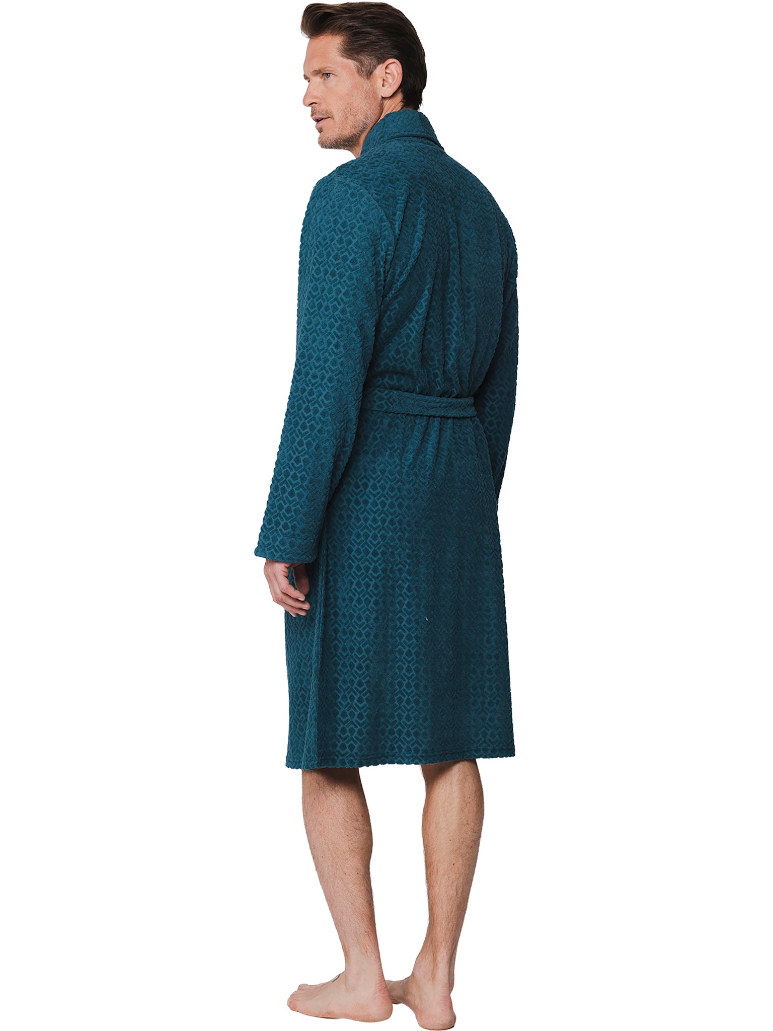 pastunette-green-motion-bademantel-petrol-jacquard image 4