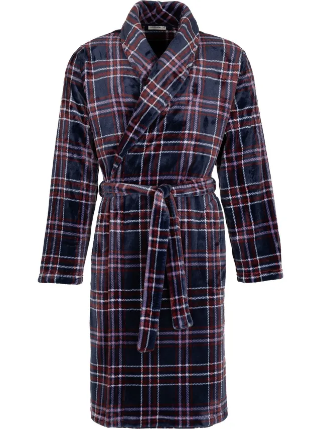 pastunette-northern-checks-morgenmantel-blau-kariert-fleece image 1