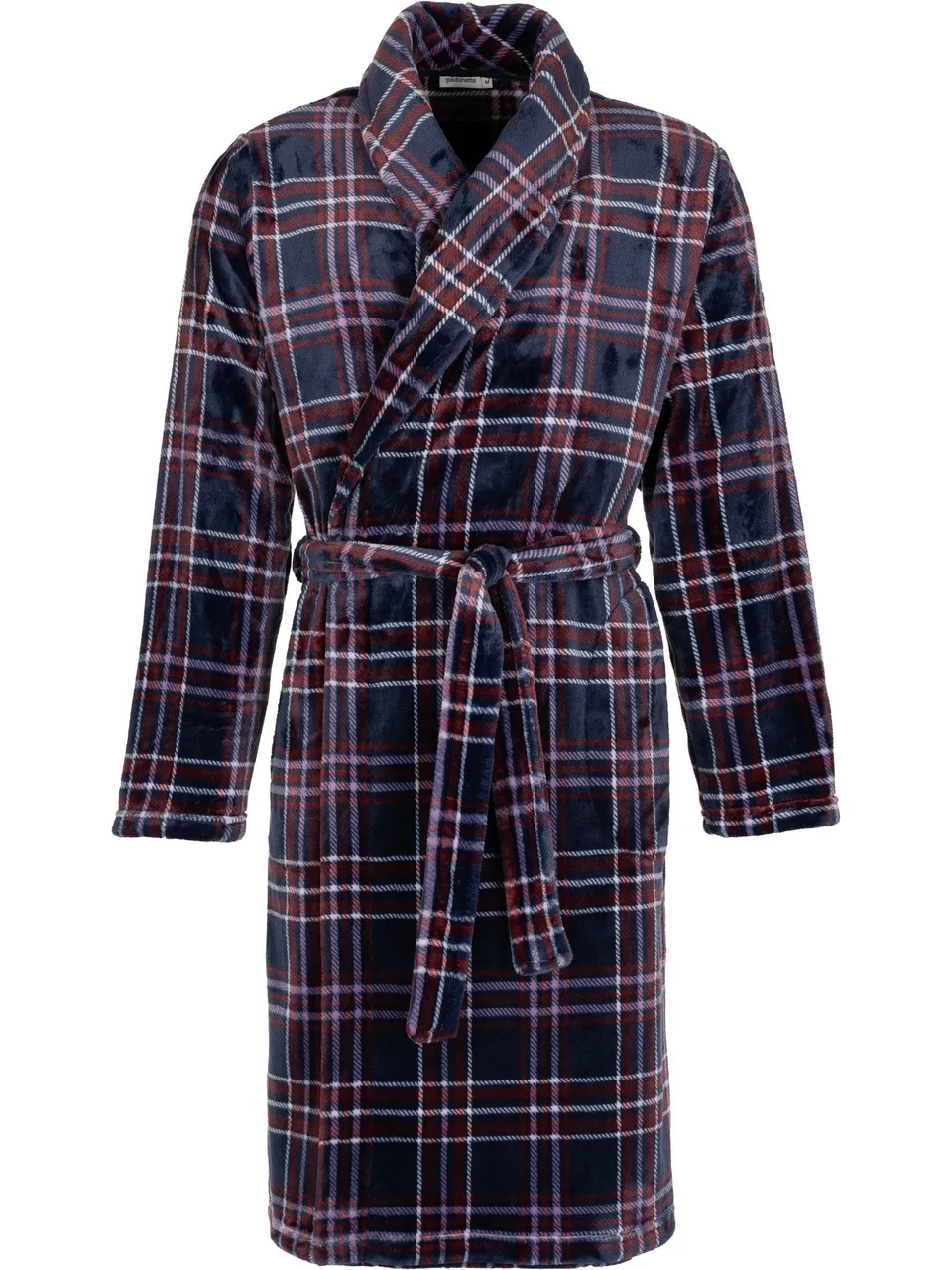 pastunette-northern-checks-morgenmantel-blau-kariert-fleece image 1