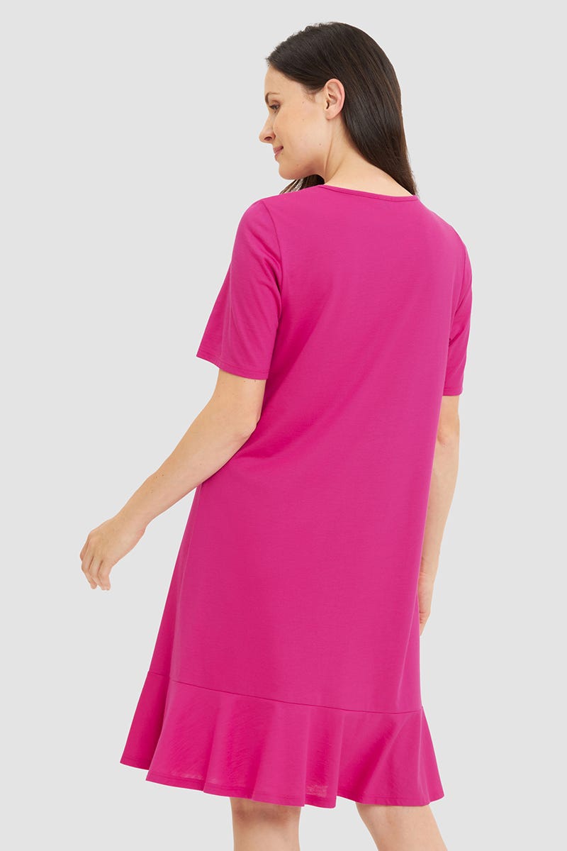 r-sch-be-happy-nachthemd-knielang-pink-baumwolle-modal image 3