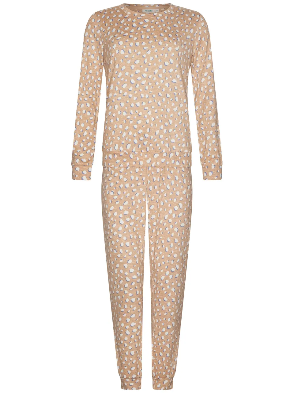 rebelle-cosy-frost-pyjama-beige-warmer-fleece-schlafanzug image 1