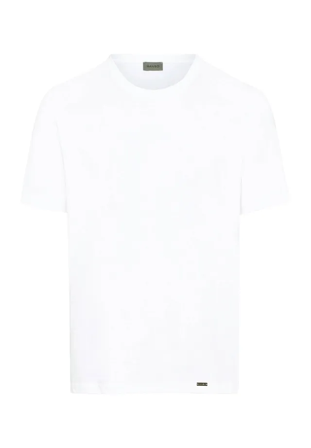 hanro-living-shirts-t-shirt-herren-wei-kurzarm-baumwolle image 1