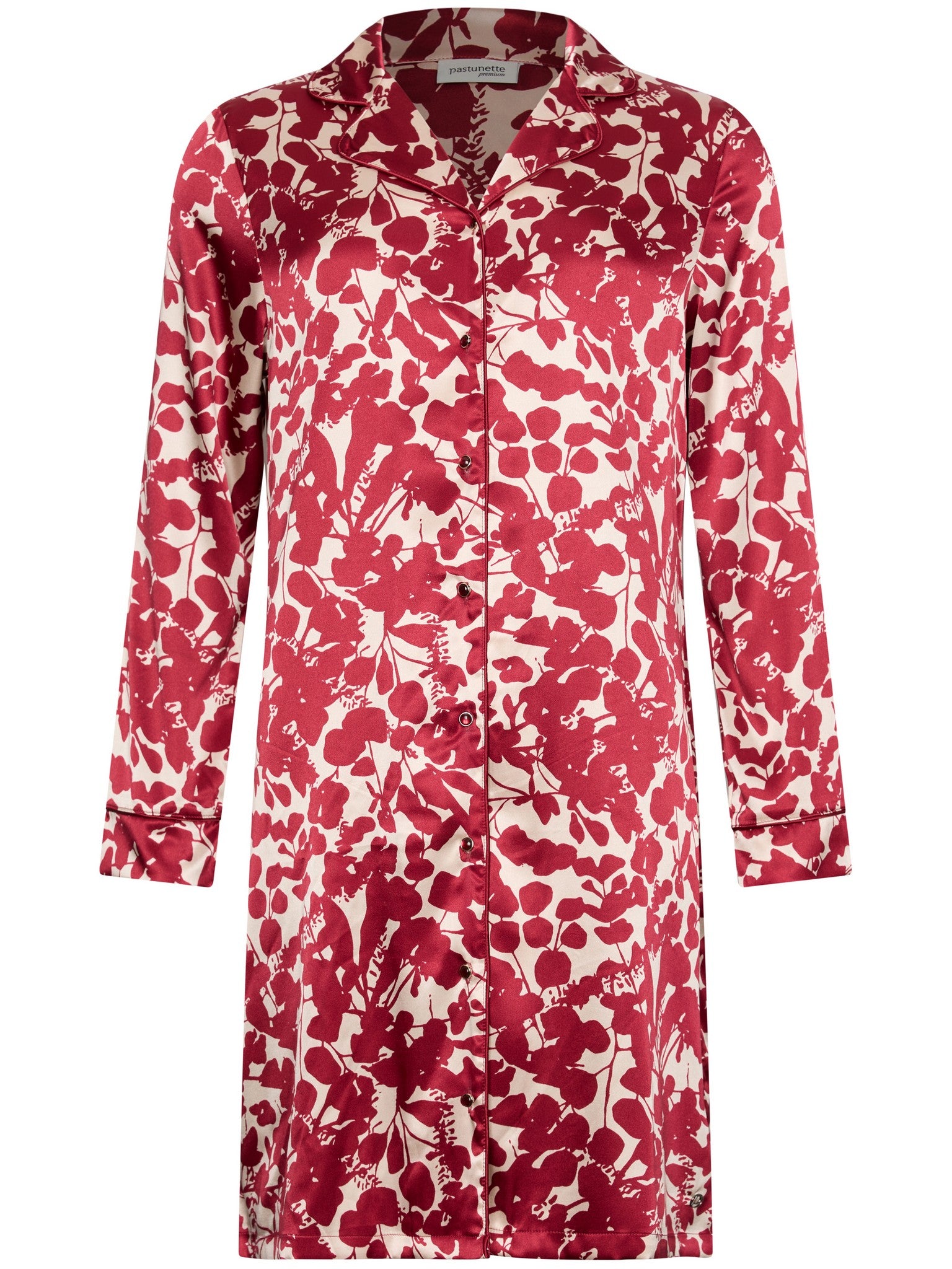 pastunette-premium-scarlet-bloom-nachthemd-satin-rot-blumen image 1