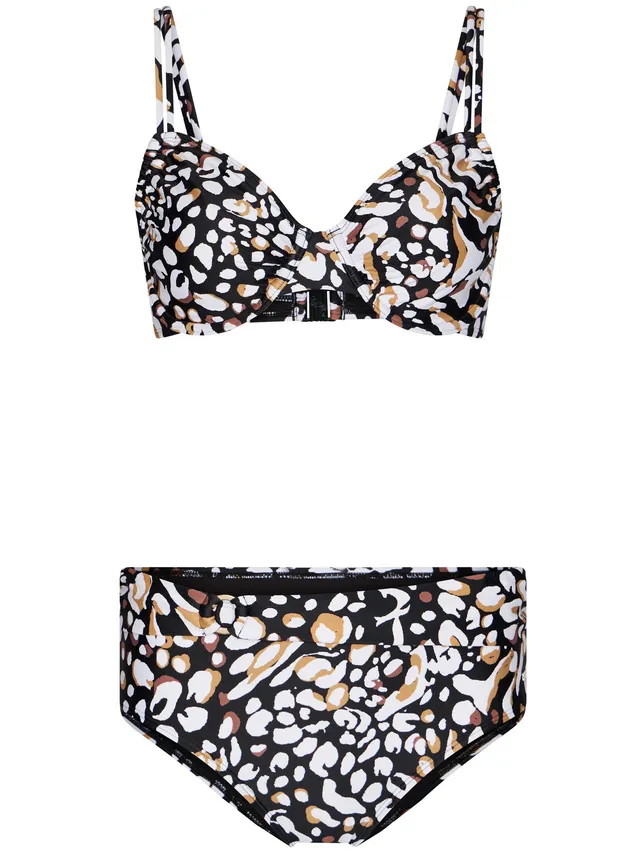 pastunette-savanna-b-gel-bikini-schwarz-animalprint image 1