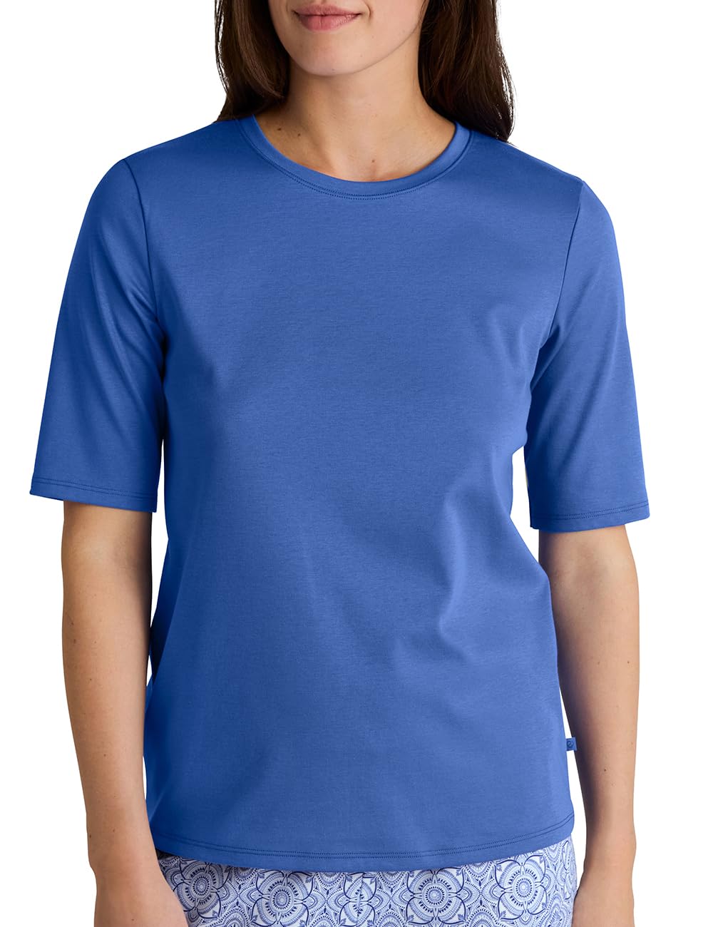 calida-favourites-t-shirt-damen-1er-pack-48-50-baumwolle-blau image 6
