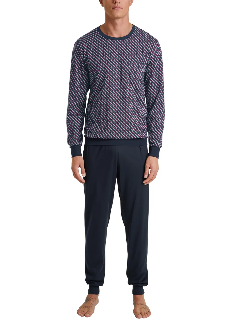 calida-relax-imprint-pyjama-herren-52-54-baumwolle-b-ndchen image 1