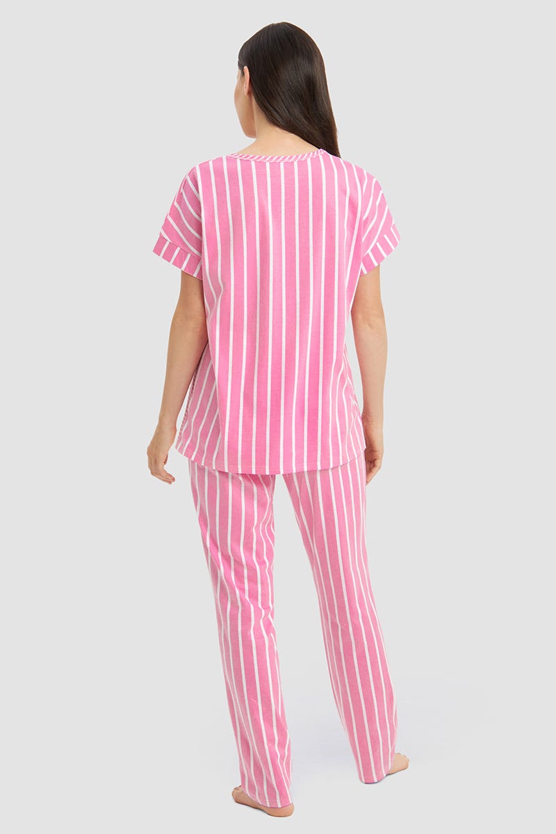 r-sch-be-happy-pyjama-lang-streifenmix-rosa-baumwolle image 3