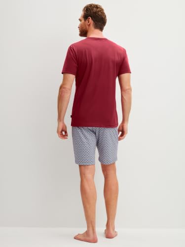 calida-cotton-special-kurz-pyjama-herren-garnet image 8