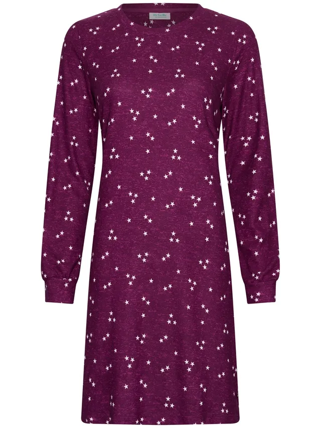 myrebelle-starlight-magic-nachthemd-fleece-lila-sterne image 1