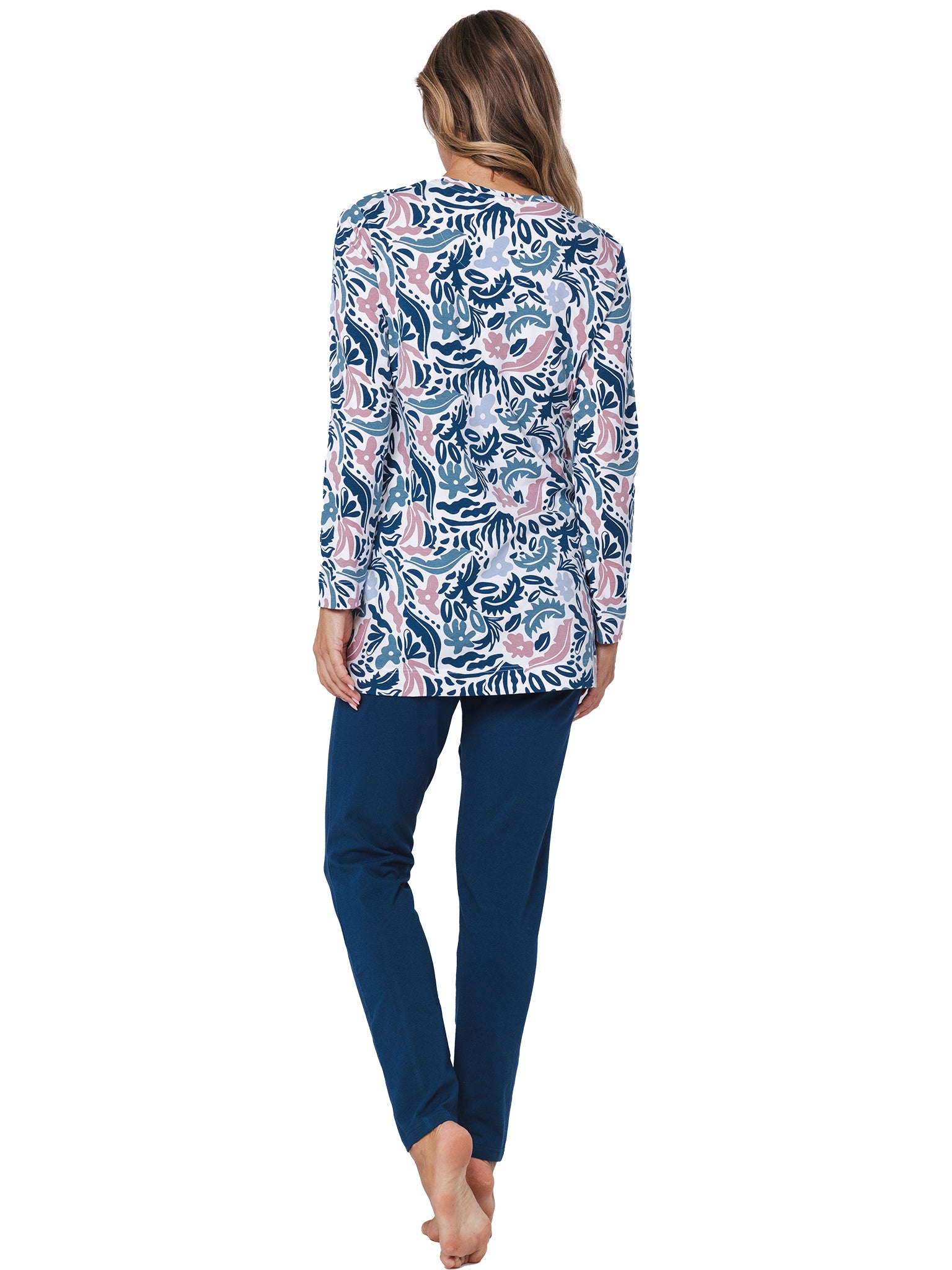 pastunette-blue-bloom-pyjama-blau-bio-baumwolle image 4