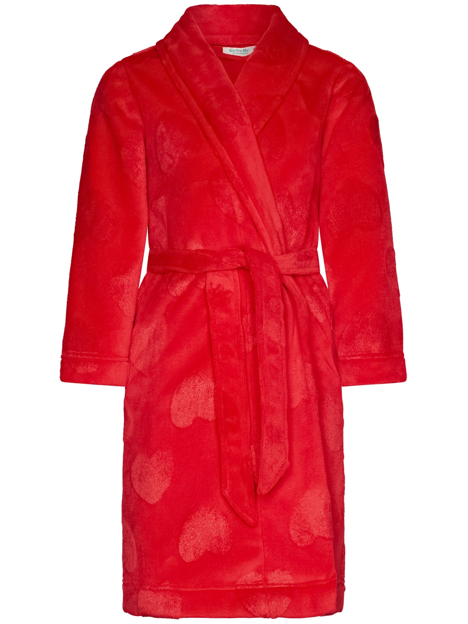 pastunette-rebelle-aspen-ski-bademantel-rot-mit-herzen-m-dchen image 1