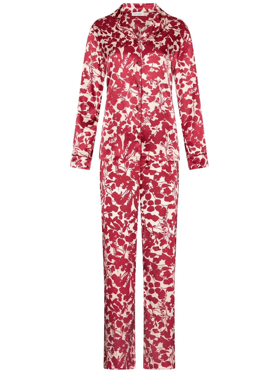pastunette-premium-scarlet-bloom-pyjama-rot-satin-knopf image 1