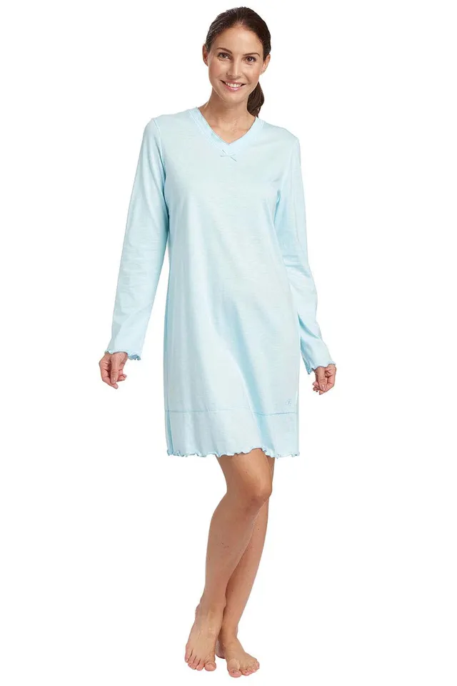 r-sch-be-happy-nachthemd-langarm-bigshirt-grau-baumwolle image 1