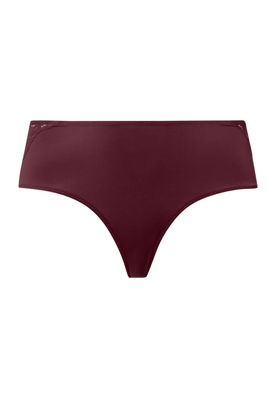 hanro-lilith-midi-briefs-slip-vivid-brown-spitze-damen image 1