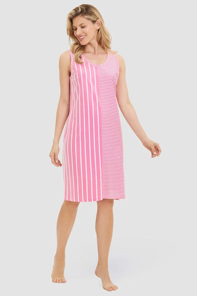 r-sch-be-happy-nachthemd-knielang-rosa-v-ausschnitt image 1