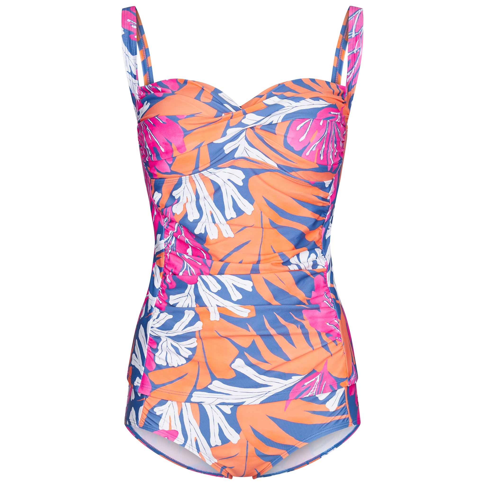 pastunette-beach-coral-flower-tankini-wei-mit-bl-ttermuster image 1