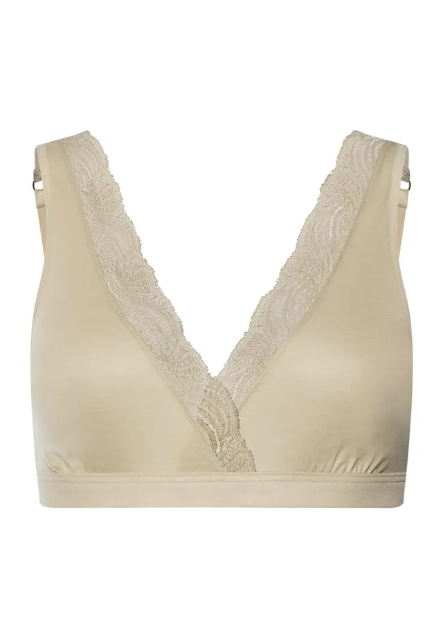 hanro-cotton-delight-soft-cup-bh-olive-stem-baumwolle image 1