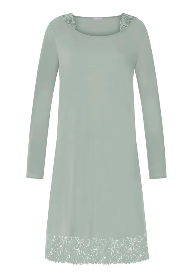hanro-azelia-nachthemd-langarm-mystic-breeze-spitze-100cm image 1
