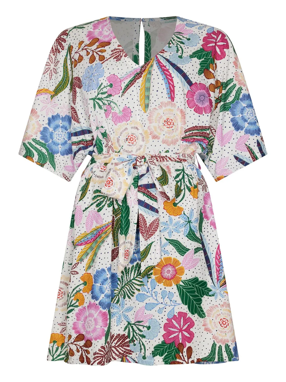 myrebelle-tropic-blush-kleid-offwhite-blumenprint image 1