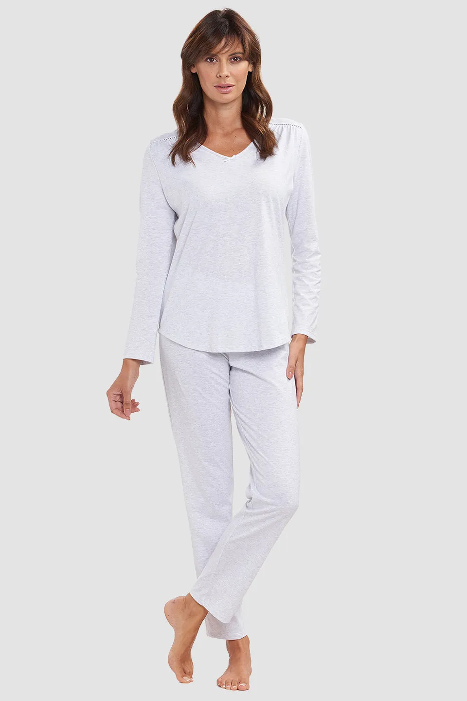 r-sch-be-happy-pyjama-lang-wei-spitze-v-ausschnitt image 1