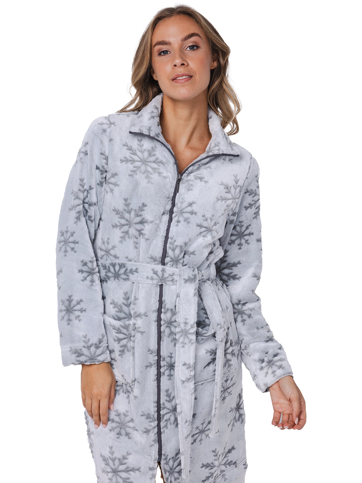 rebelle-silver-frost-bademantel-grau-fleece-rei-verschluss image 5