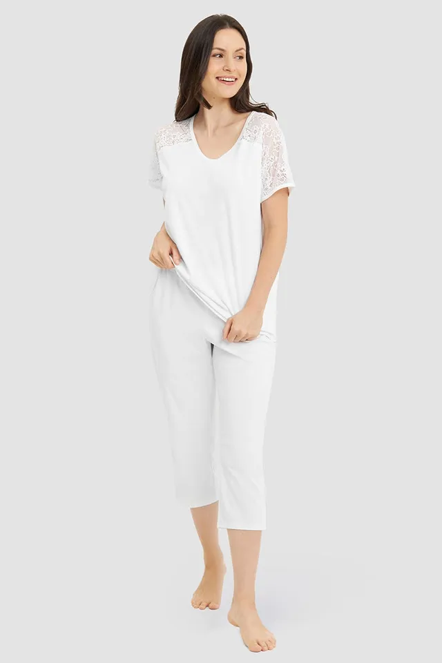 r-sch-be-happy-pyjama-3-4-wei-baumwolle-v-ausschnitt image 1