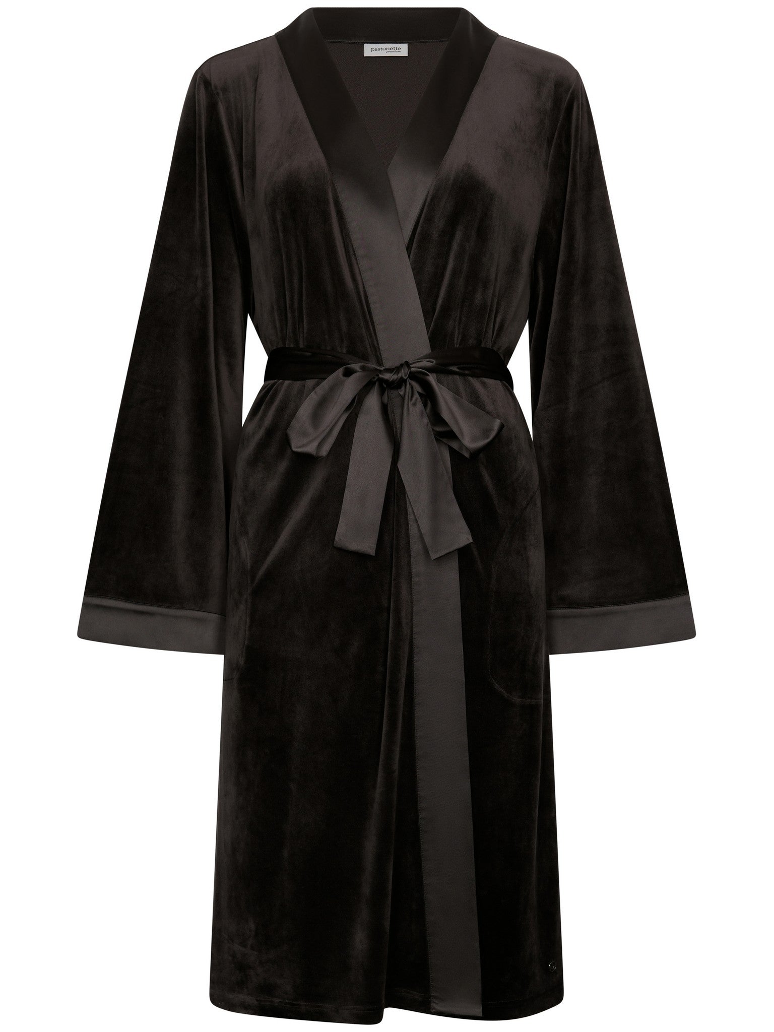 pastunette-premium-midnight-haze-bademantel-schwarz-velours image 1