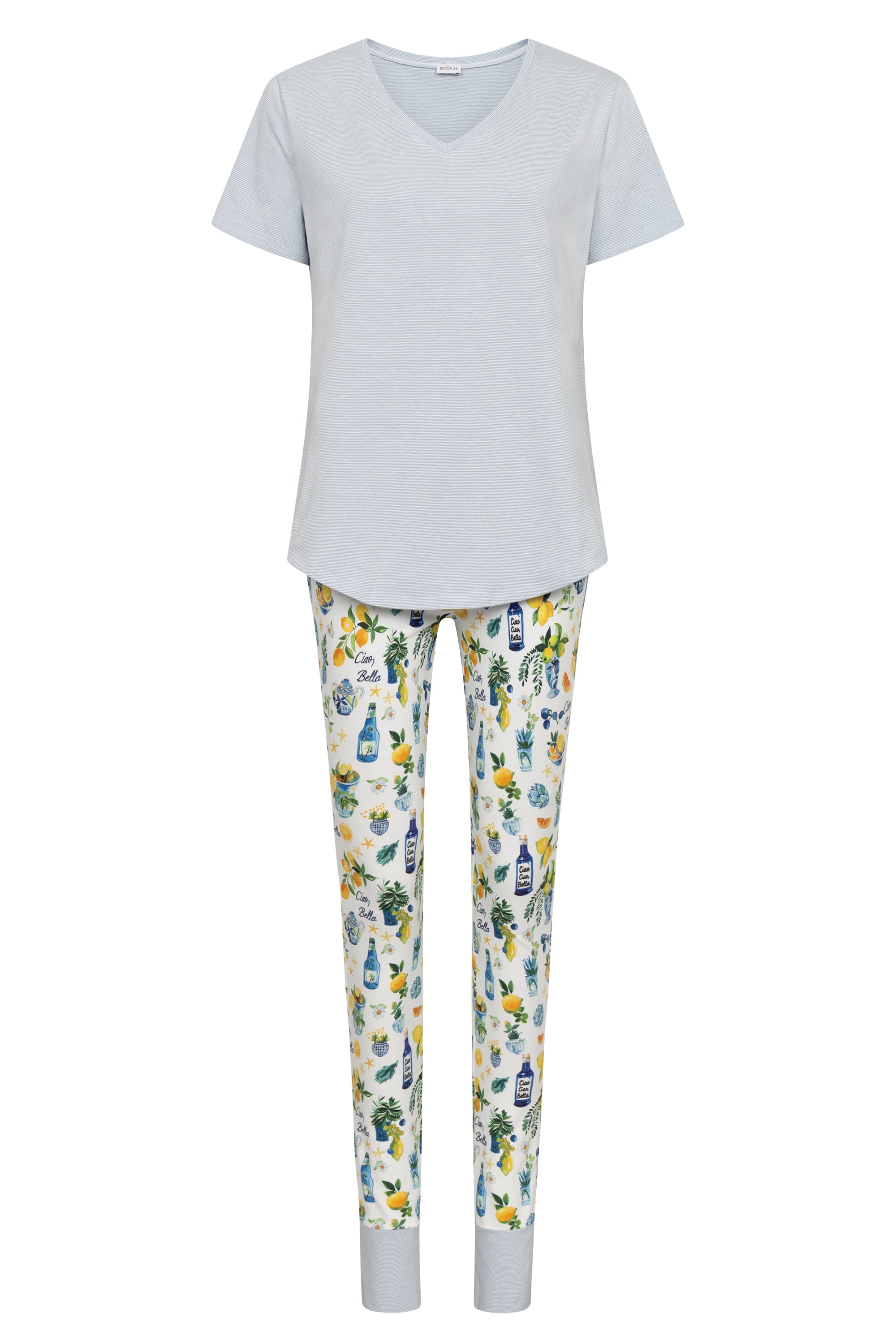 r-sch-be-happy-pyjama-lang-zitronendruck-baumwolle image 2