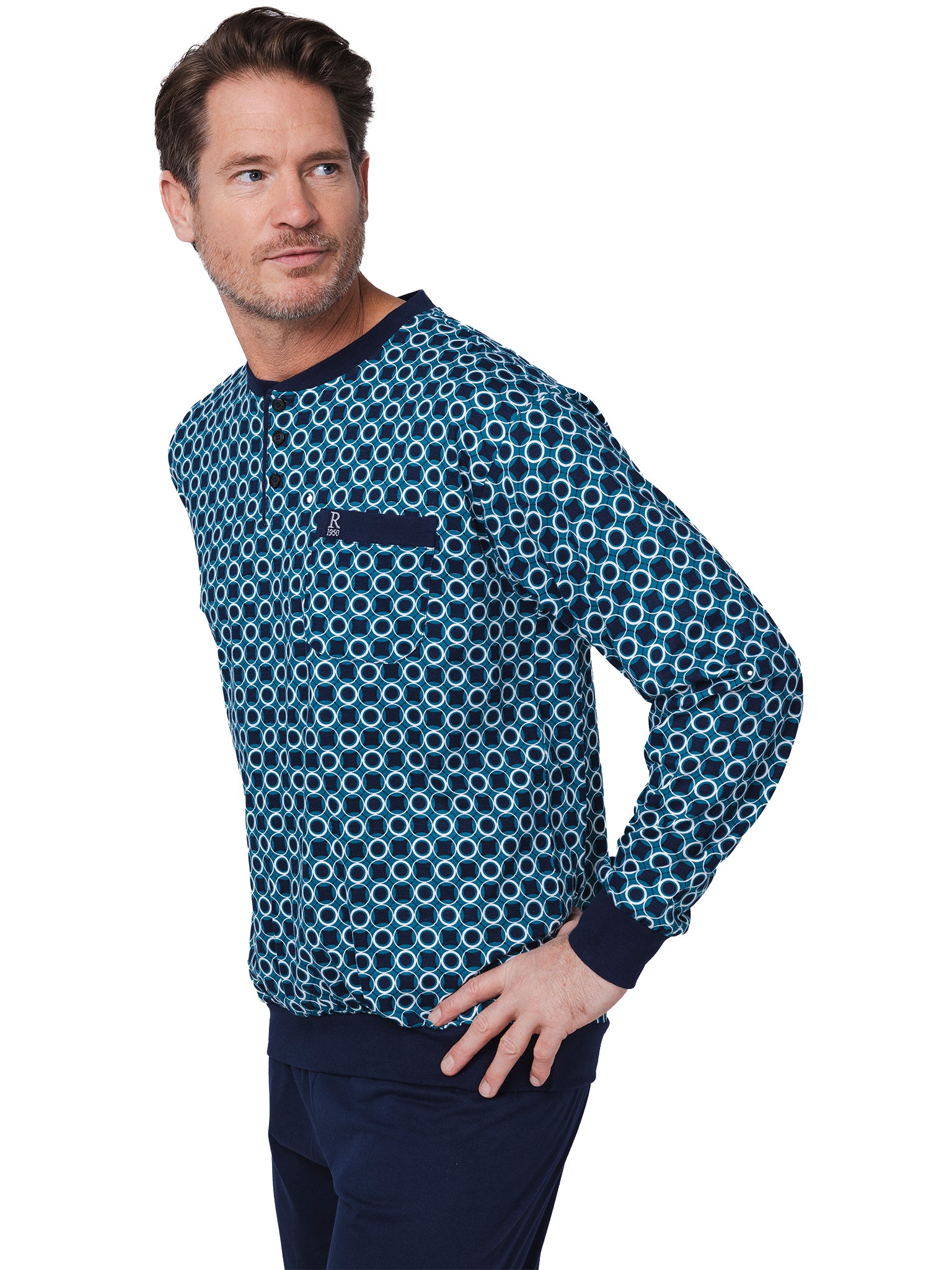 pastunette-robson-herren-pyjama-blau-langarm-gro-e-gr-en image 5