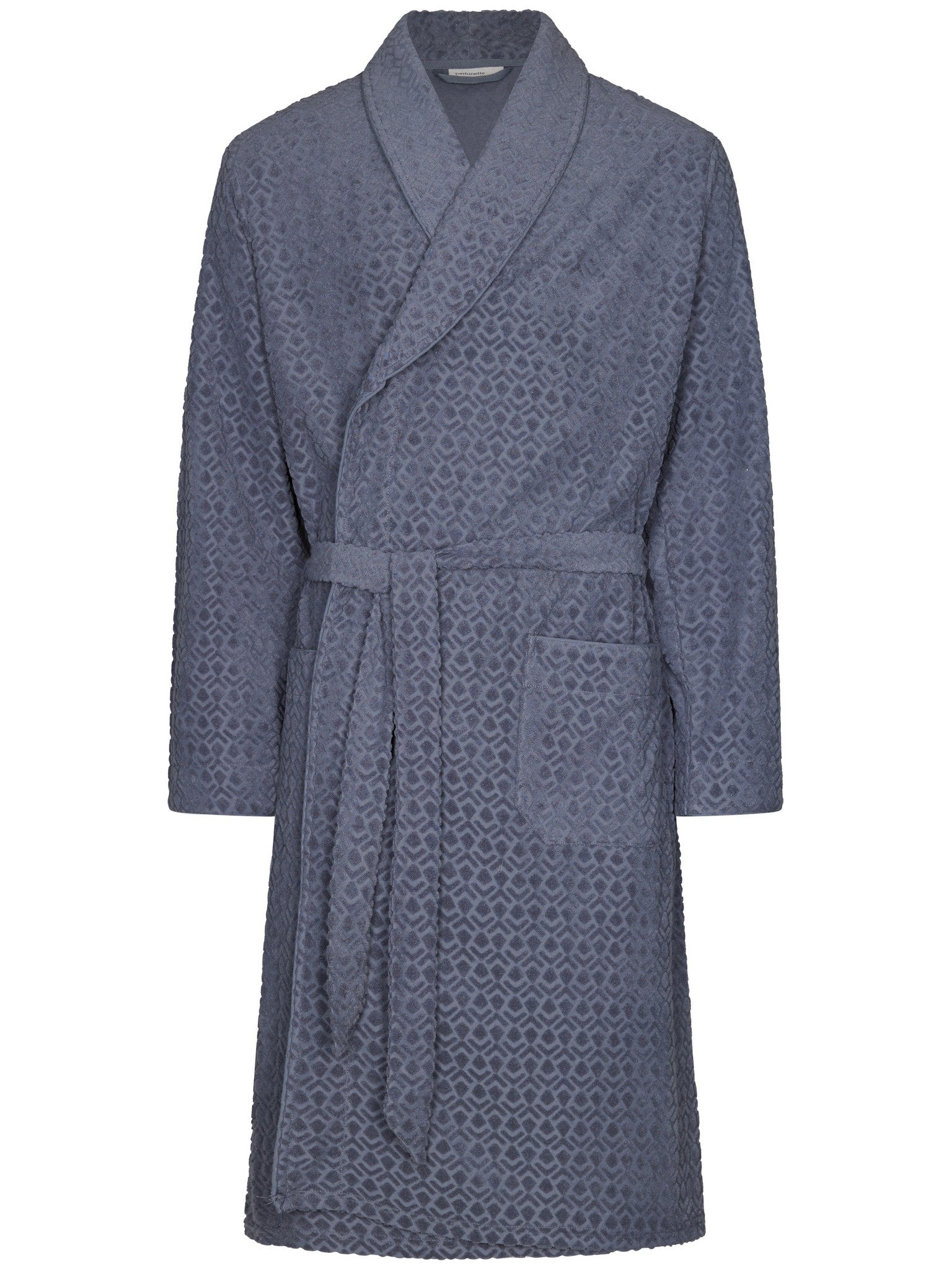 pastunette-sporty-bademantel-grau-frottee-schalkragen image 1