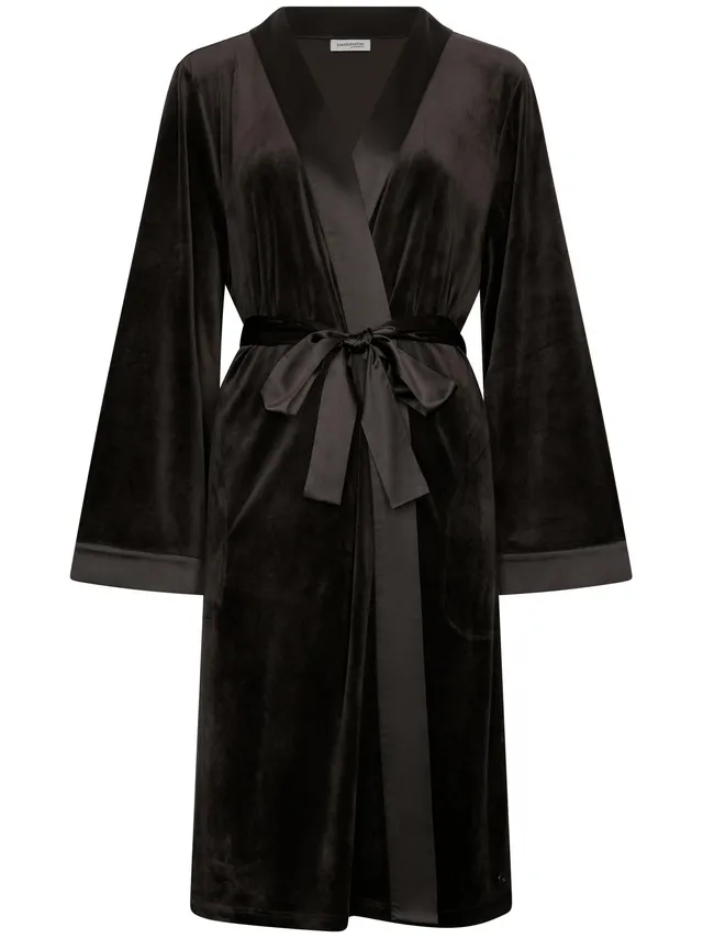 pastunette-premium-midnight-haze-bademantel-schwarz-velours image 1