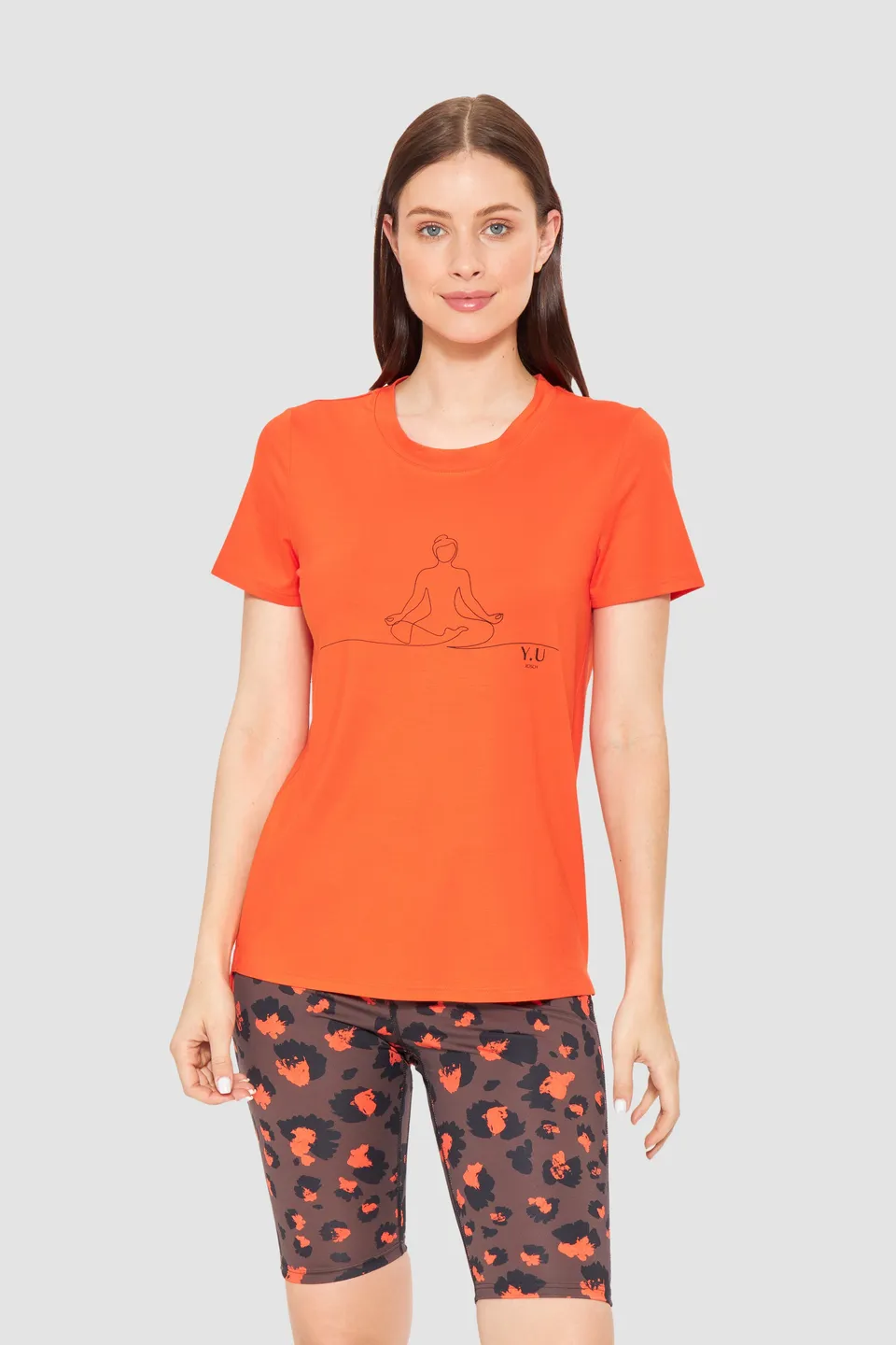 r-sch-be-happy-yoga-shirt-kurzarm-damen-orange-baumwolle image 1