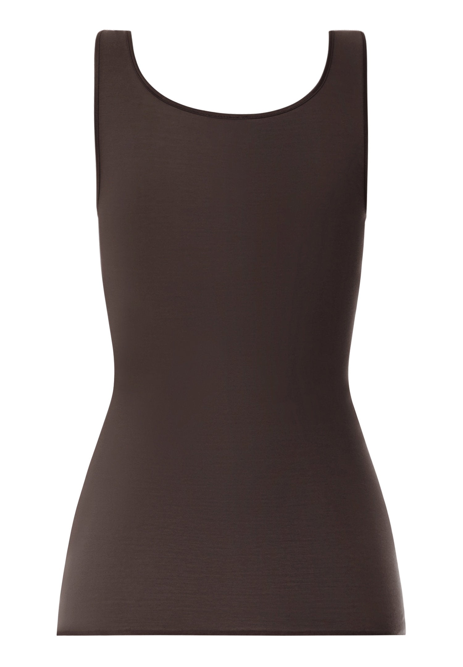 hanro-cotton-seamless-tank-top-dark-mocha-baumwolle image 3