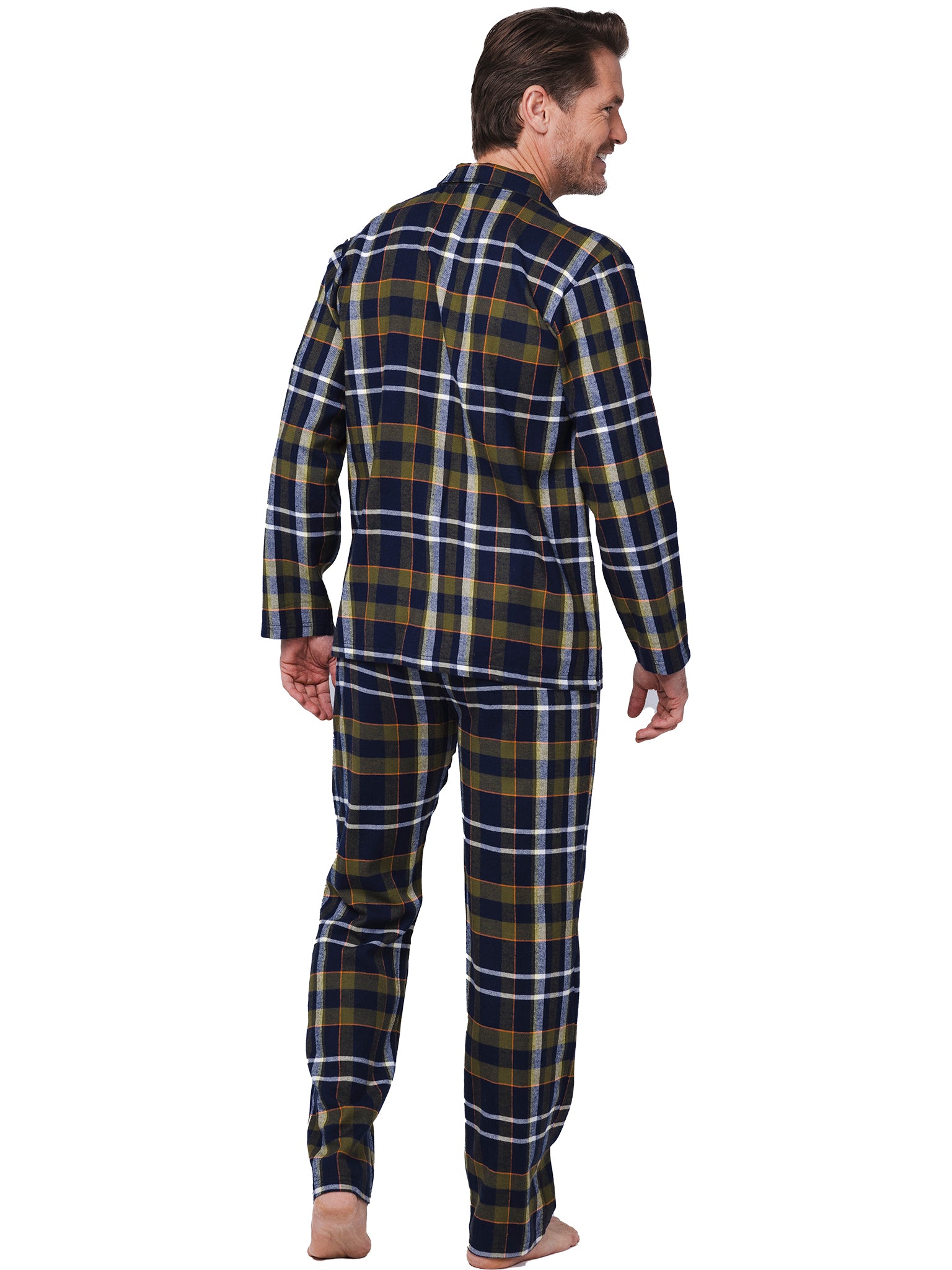pastunette-adventure-pyjama-dunkelblau-kariert-flanell-baumwolle image 4