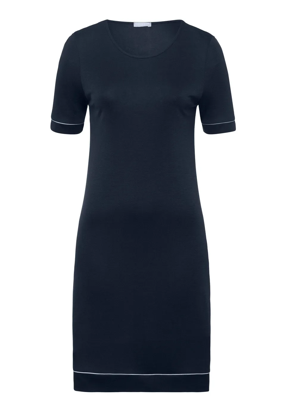 hanro-natural-comfort-nachthemd-90cm-navy-tencel image 1
