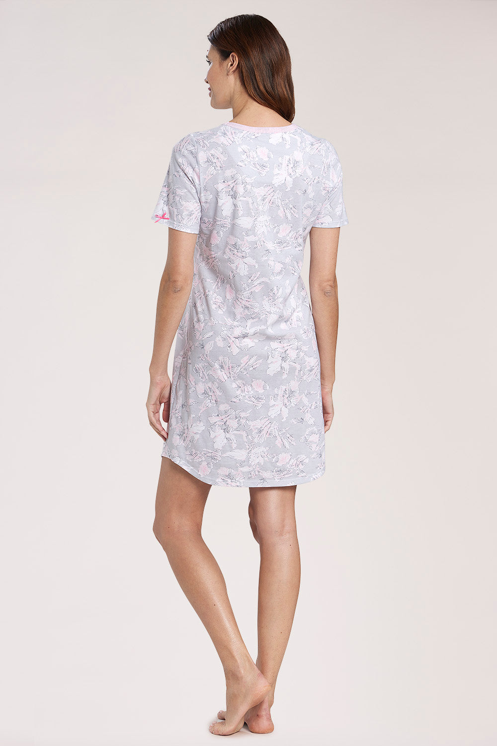 r-sch-be-happy-nachthemd-knielang-rosa-kurzarm image 3