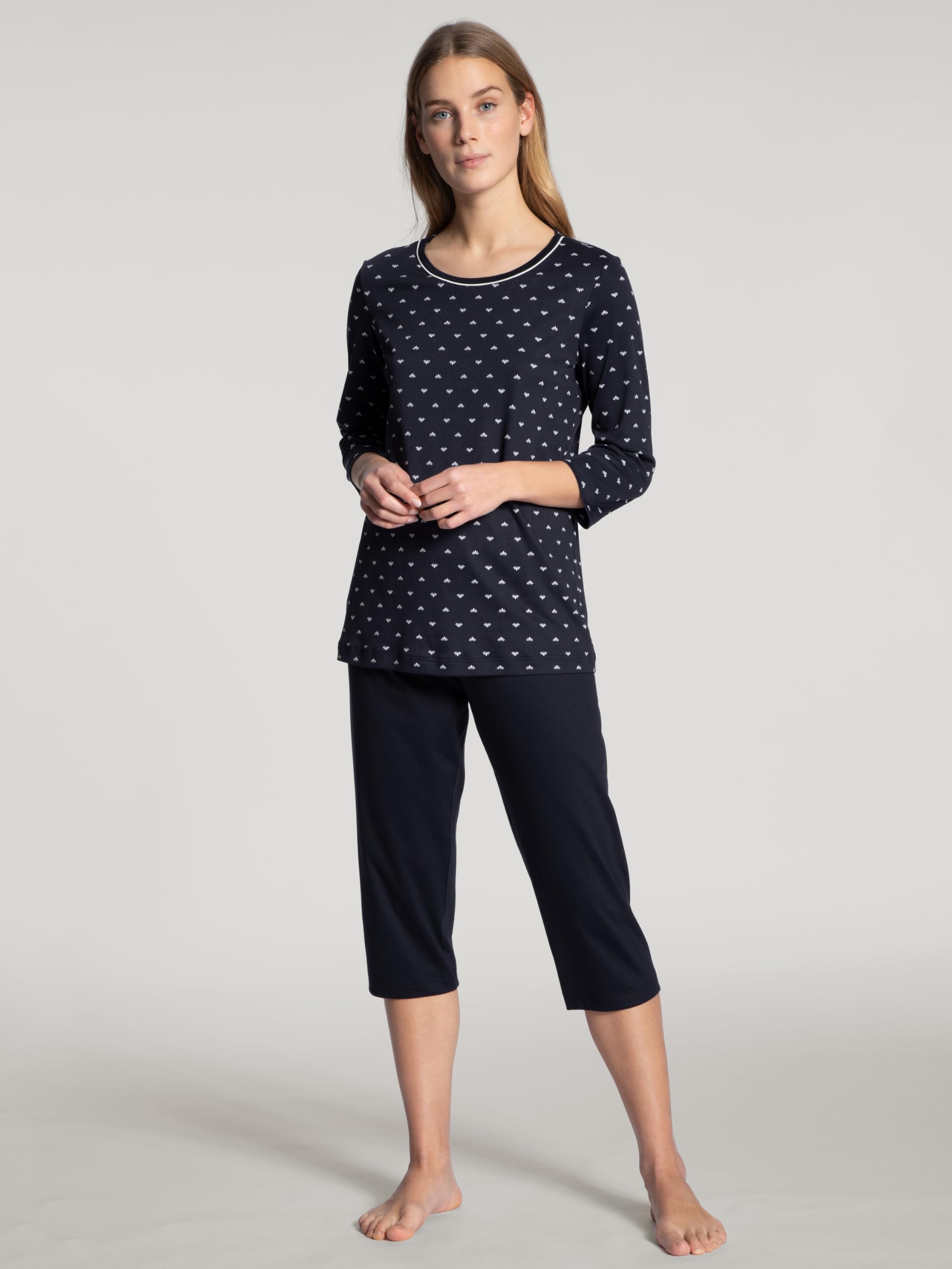 calida-night-lovers-3-4-pyjama-damen-dark-lapis-blue-48-50 image 2