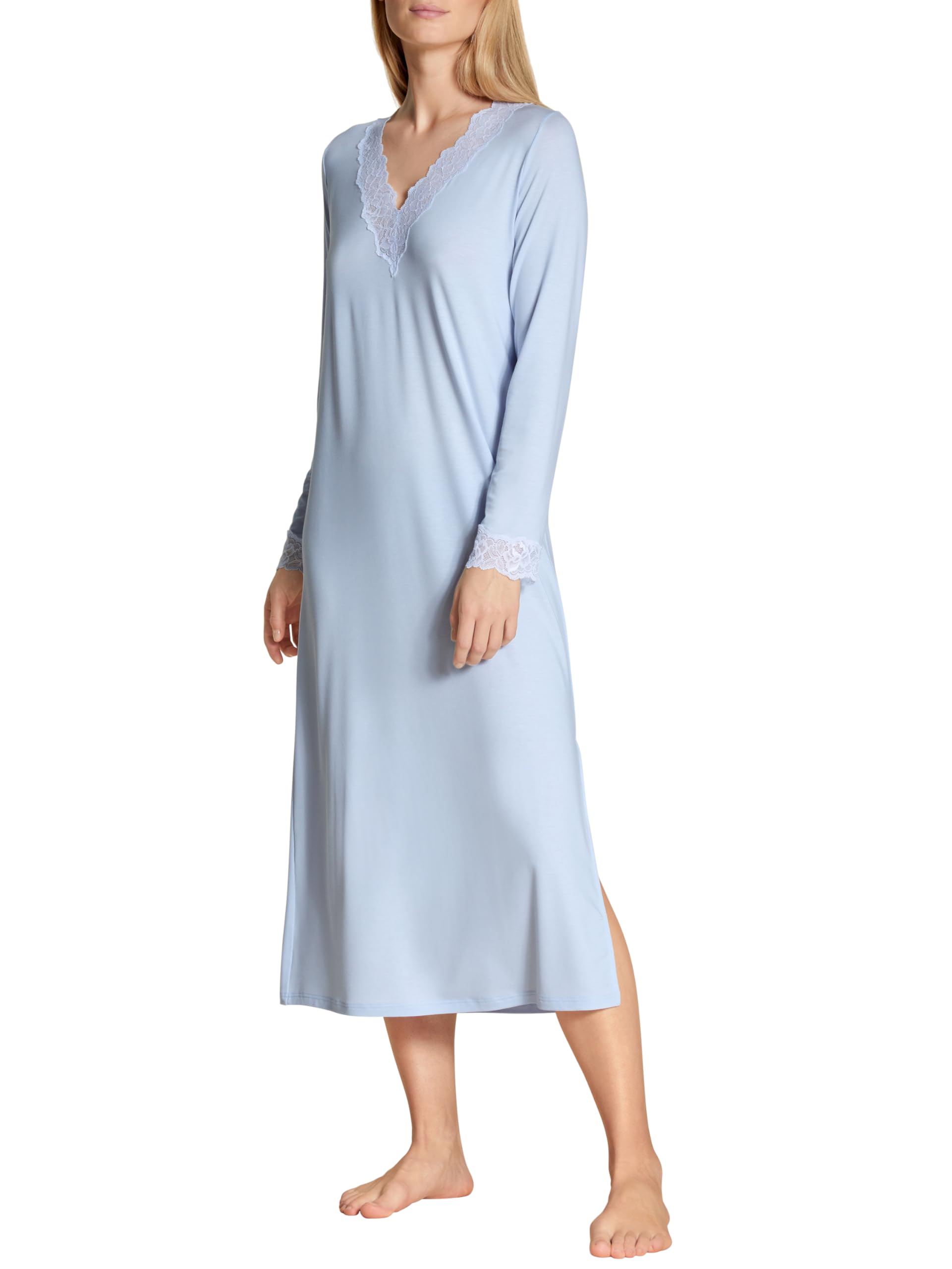 calida-elegant-dreams-nachthemd-damen-baumwolle-v-ausschnitt image 1