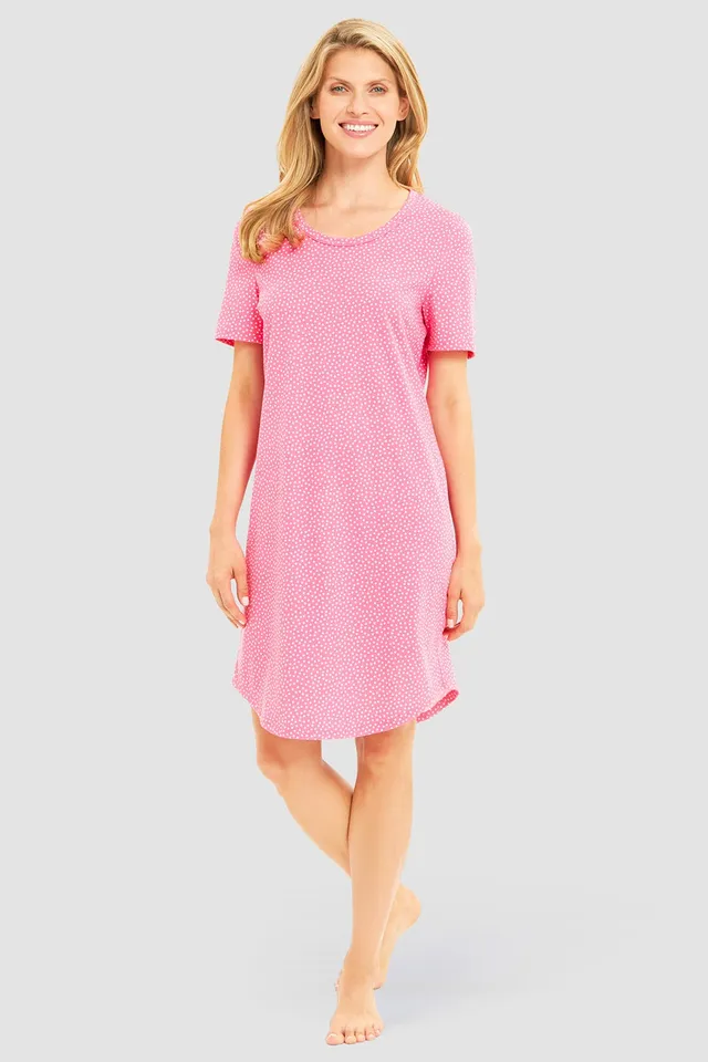 r-sch-be-happy-nachthemd-knielang-pink-tupfen-95-cm image 1