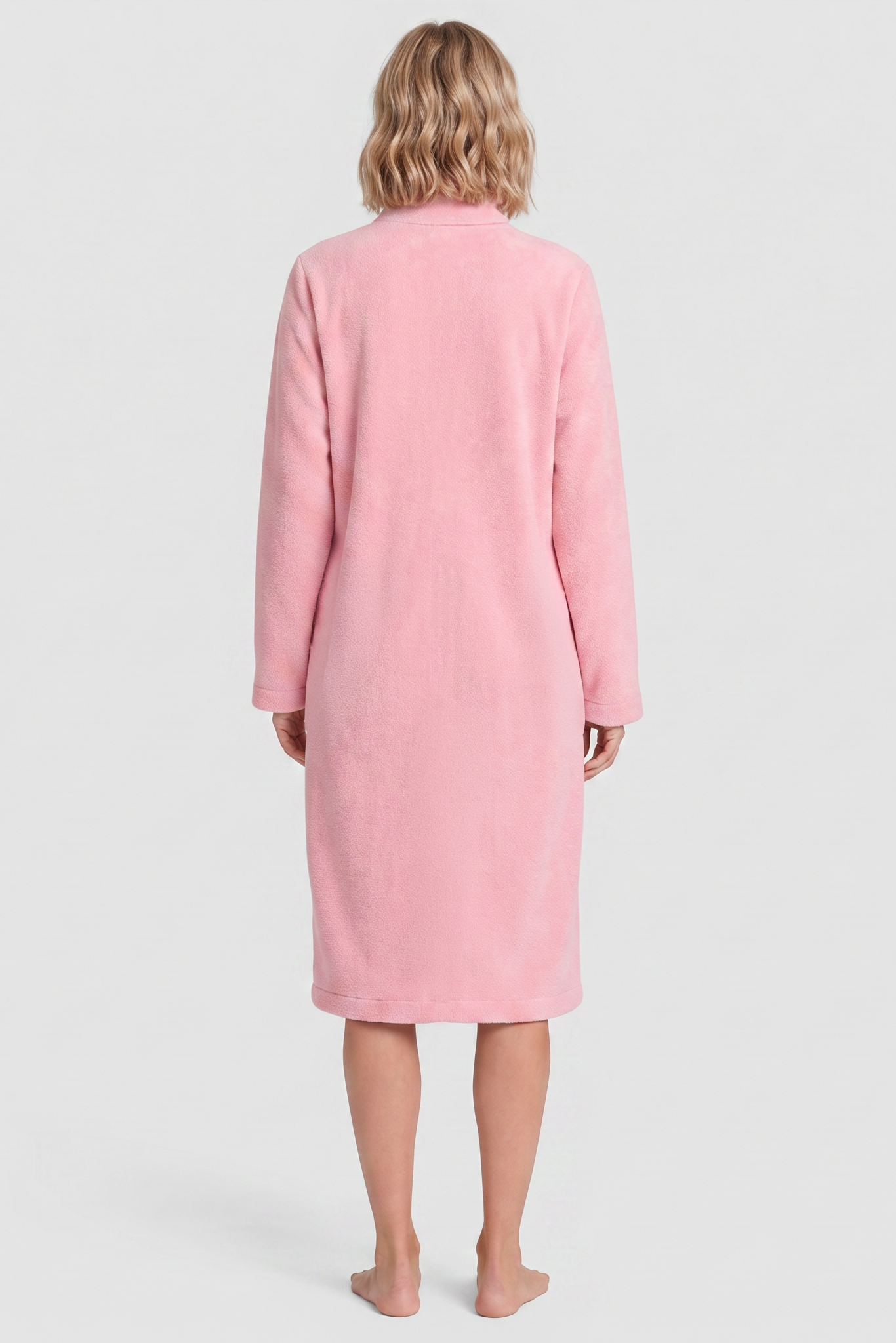 r-sch-be-happy-morgenmantel-midi-pink-stehkragen-reissverschluss image 3