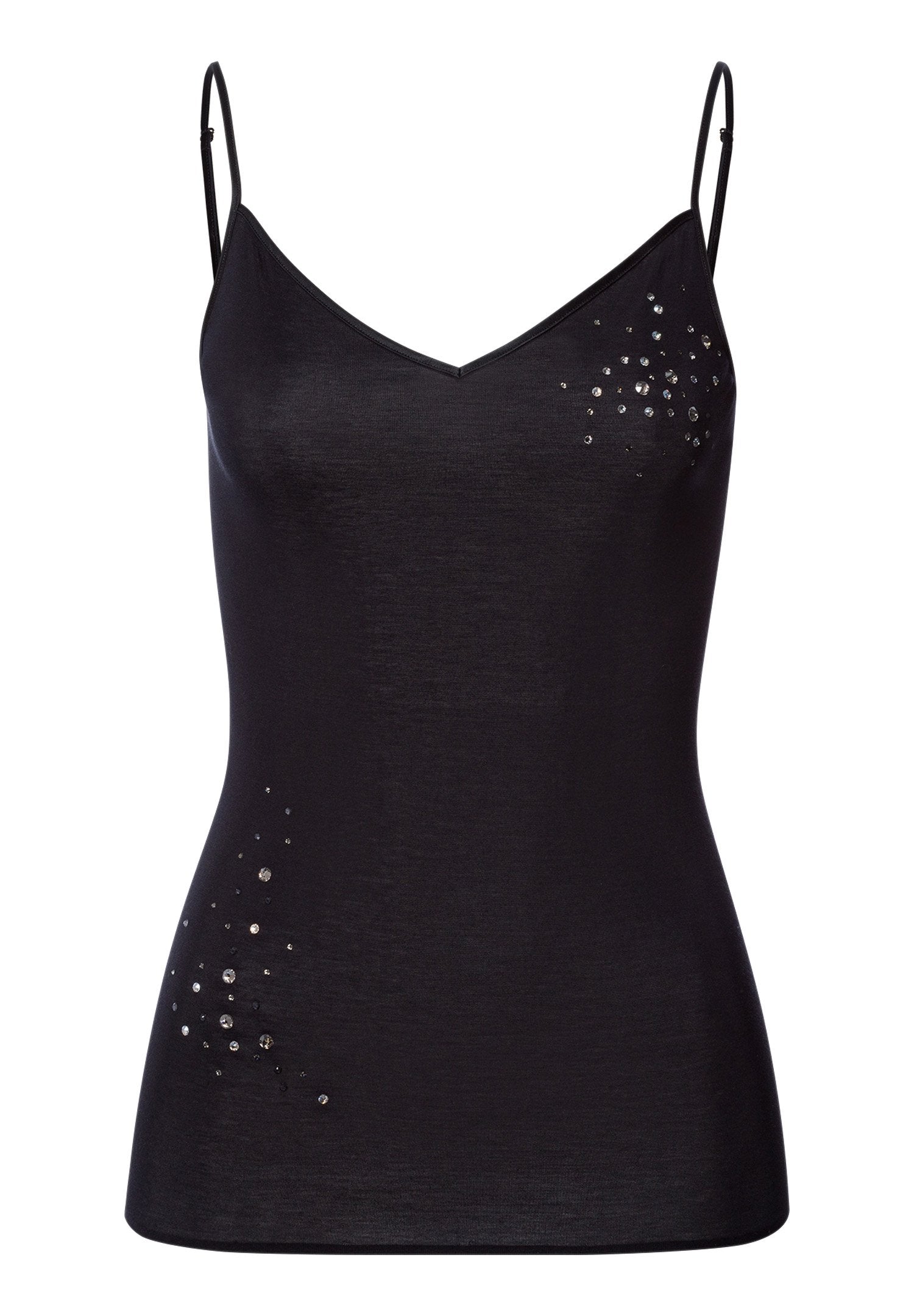hanro-cotton-seamless-spaghettitop-schwarz-baumwolle image 1